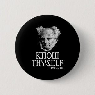 Know Thyself Sokrates Descartes Schopenhauer Philo Button