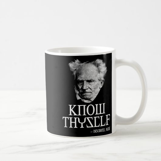 Know Thyself Sokrates Descartes Schopenhauer Philo Kaffeetasse (Rechts)