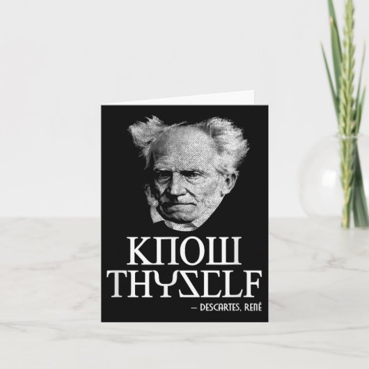 Know Thyself Sokrates Descartes Schopenhauer Philo Karte (Vorderseite)