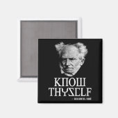 Know Thyself Sokrates Descartes Schopenhauer Philo Magnet (Vorderseite/Rückseite)