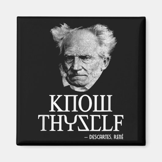 Know Thyself Sokrates Descartes Schopenhauer Philo Magnet (Vorne)