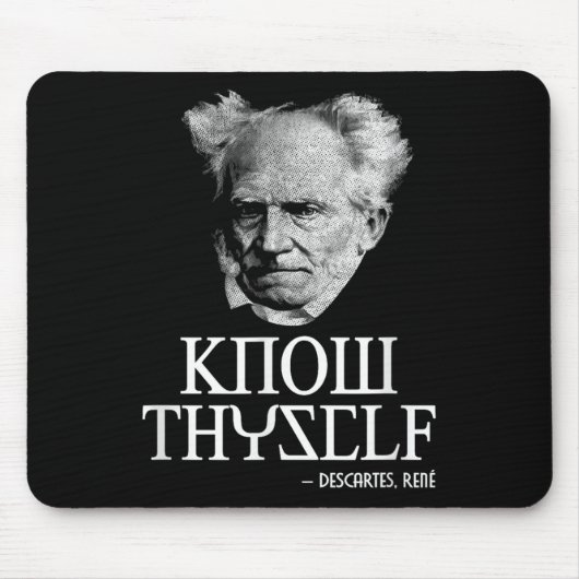 Know Thyself Sokrates Descartes Schopenhauer Philo Mousepad (Vorne)