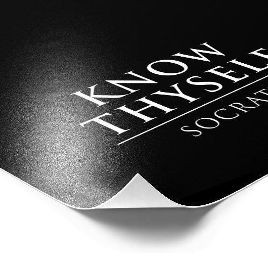 Know Thyself - Sokrates Fotodruck (Ecke)