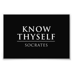 Know Thyself - Sokrates Fotodruck