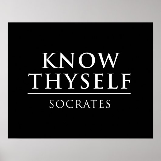 Know Thyself - Sokrates Poster (Vorne)