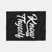 Know Thyself T Shirt Altes Sprichwort Fleecedecke (Vorderseite (Horizontal))