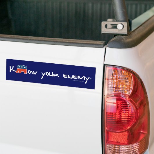 Know Your Enemy (blauer Bkgr) Autoaufkleber (Auf Lkw)