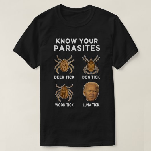 Know Your Parasites Anti Joe Biden.pnng T-Shirt (Design vorne)