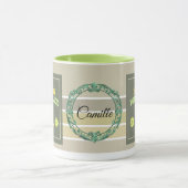 Know Your Place – Personalized Floral Affirmation  Tasse (Zentrum)