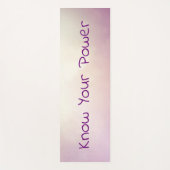 "Know Your Power" Lila Lilac Yogamatte (Vorderseite)