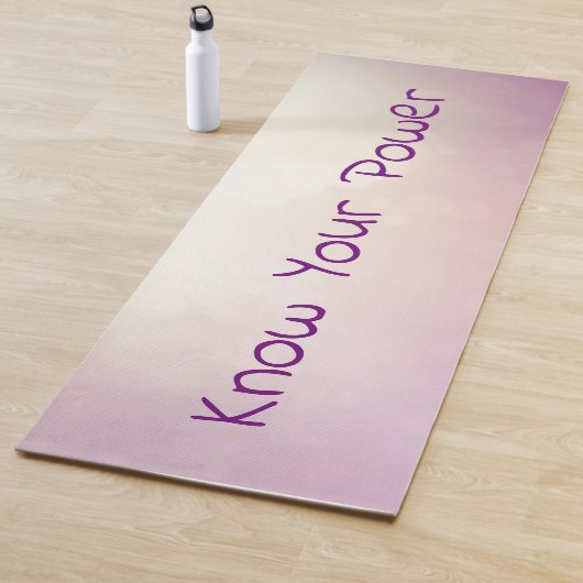 "Know Your Power" Lila Lilac Yogamatte (Beispiel)