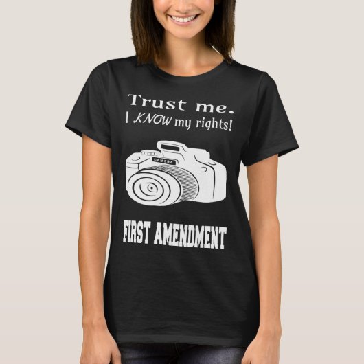 Know your rights First Amendment Camera T-Shirt (Vorderseite)
