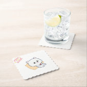 Know Your Worth Cute Bear Coaster Untersetzer (Vor Ort)