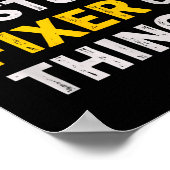 Knower Of Stuff. Fixer Of Things. Funny Gift For F Poster (Ecke)