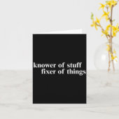 Knower Of Stuff Fixer Of Things Funny Handyman Dad Karte (Gelbe Blume)