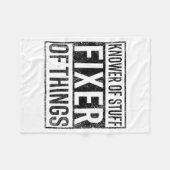 Knower Of Stuff Fixer Of Things Handyman Dad Fathe Fleecedecke (Vorderseite (Horizontal))