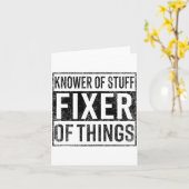 Knower Of Stuff Fixer Of Things Handyman Dad Fathe Karte (Gelbe Blume)