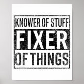 Knower Of Stuff Fixer Of Things Handyman Dad Fathe Poster (Vorne)