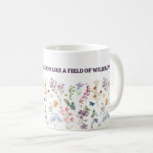 Knowledge bloom mug, wildflower study inspiration kaffeetasse (VorderseiteRechts)