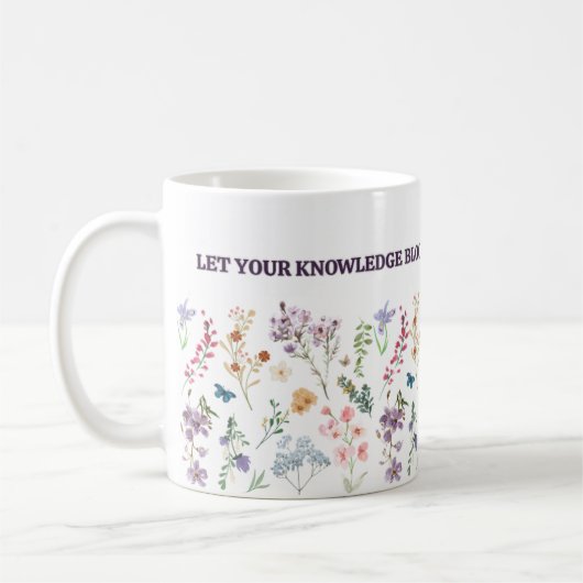Knowledge bloom mug, wildflower study inspiration kaffeetasse (Links)