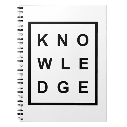 Knowledge Boxed (schwarz) Notizblock (Vorderseite)