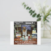 Knowledge Dog Vergessene Umleitungen Eskimo Pi Postkarte (Stehend Vorderseite)