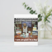 Knowledge Hund mikroskopische Organismen auf der H Postkarte (Stehend Vorderseite)