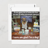 Knowledge Hund mikroskopische Organismen auf der H Postkarte (Vorne/Hinten)