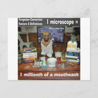 Knowledge Hund Vergessene Umstellungen Mikroskop Postkarte