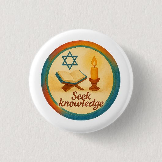 Knowledge Inspiration Button Abzeichen suchen (Vorderseite)
