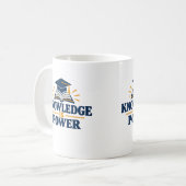 Knowledge Is Power T-Shirt Kaffeetasse (Vorderseite Links)