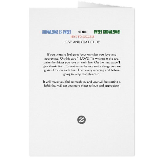 KNOWLEDGE-KARTE (Hinten)