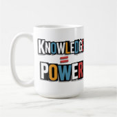 Knowledge = Power – Ransom Letter Collage Kaffeetasse (Links)