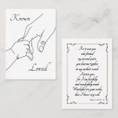 Known & Loved – Psalm 139 Pro-Life Prayer Card Platzkarte (Vorne/Hinten)
