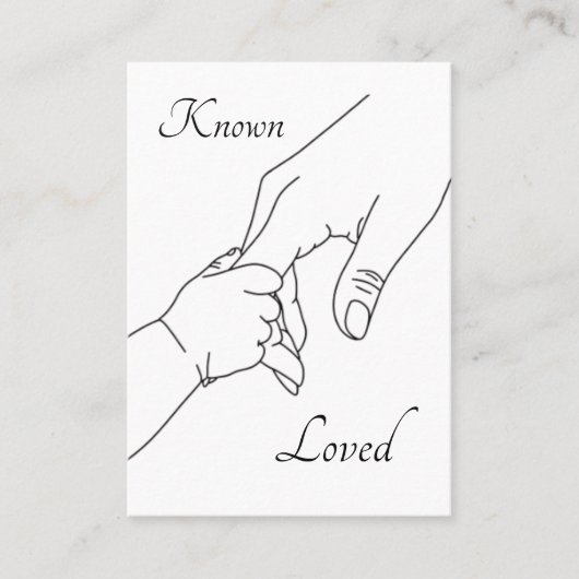 Known & Loved – Psalm 139 Pro-Life Prayer Card Platzkarte (Vorderseite)