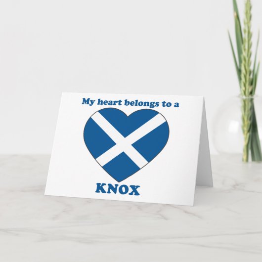 Knox Feiertagskarte (Vorderseite)