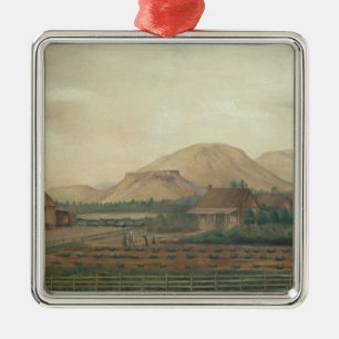 Knox Ranch, Idaho Silbernes Ornament