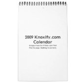 Knoxify.com-Kalender 2009 Kalender (Titelbild)