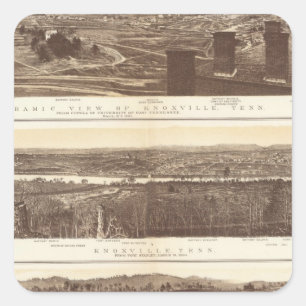 Knoxville, Chattanooga Quadratischer Aufkleber