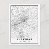 Knoxville Map Feiertagspostkarte (Vorderseite)