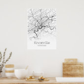 Knoxville Map - Tennessee - City Map Poster (Küche)