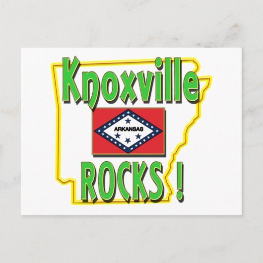 Knoxville Rocks ! (Grün) Postkarte (Vorderseite)