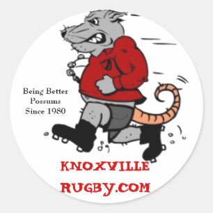 Knoxville-Rugby-Verein Runder Aufkleber