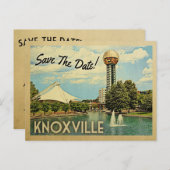 Knoxville Save the Date Tennessee Ankündigungspostkarte (Vorne/Hinten)