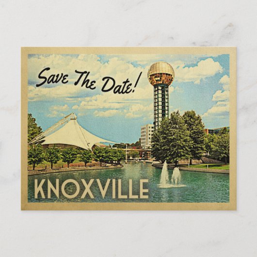 Knoxville Save the Date Tennessee Ankündigungspostkarte (Vorderseite)