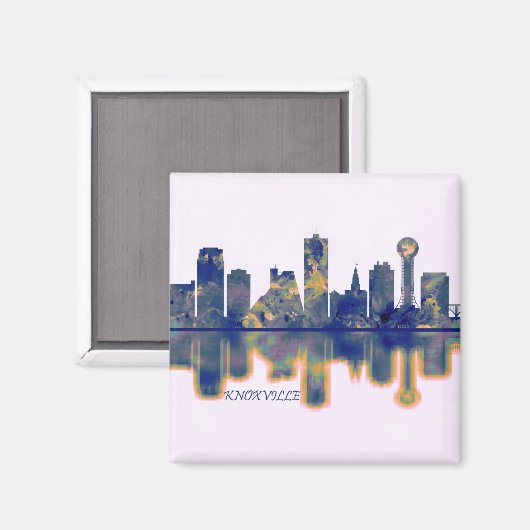 Knoxville Skyline Magnet (Vorderseite/Rückseite)