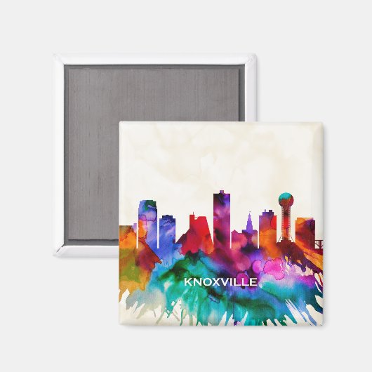Knoxville Skyline Magnet (Vorderseite/Rückseite)