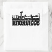 Knoxville Skyline Rechteckiger Aufkleber (Tasche)