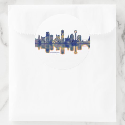 Knoxville Skyline Runder Aufkleber (Tasche)