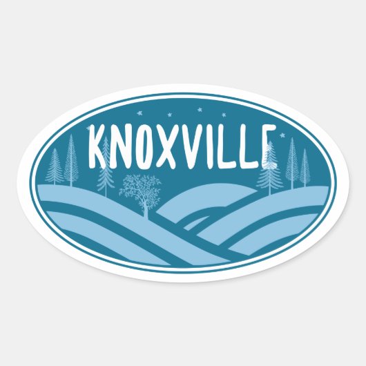 Knoxville Tennessee Außenbereich Ovaler Aufkleber (Vorderseite)